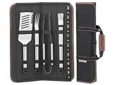 Picnic at Ascot B01blk Barbecue Black Executive Canvas Grill Set 12-pc.