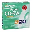Memorex 4X 8CM Rewritable Pocket CD-rw In Paper Box (pack of 5)