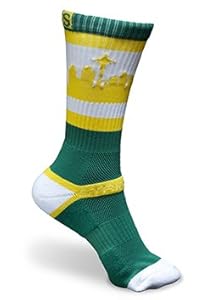 Strideline SEATOWN Green Sonics Athletic Crew Socks, One Size