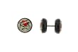 Genuine Ed Hardy Anodized Black Fake Plug - "Love Kills Slowly" Logo -16g Wire - 10mm - Sold as a Pair