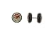 Genuine Ed Hardy Anodized Black Fake Plug - "Love Kills Slowly" Logo -16g Wire - 10mm - Sold as a Pair