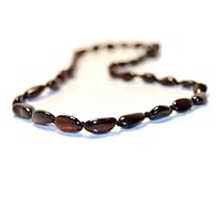 The Original Art of CureTM *SAFETY KNOTTED* Cherry Bean - Baltic Amber Baby Teething Necklace w/ 'The Art of Cure' Jewelry Pouch-TM