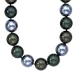 925 Silver & Tahitian Shell Necklace- 16" + 2"
