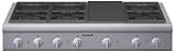 Discount Price Professional 48″ Pro-Style Gas Rangetop with 6 Pedestal Star Burners Titanium-Surface Electric Griddle Metal Knobs Precision Simmering and Island