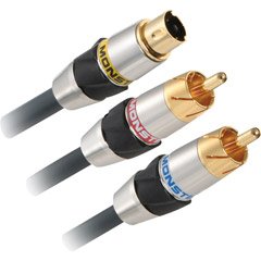 Monster 128072-00 S-Video with RCA Audio Cable Kit (2 meters)