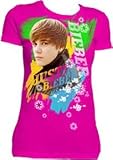 JUSTIN BIEBER - COLOR WASH - HOT PINK YOUTH GIRLS T-SHIRT
