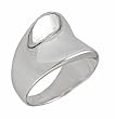 Celebrity Inspired Sterling Silver Concave Ring