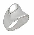 Celebrity Inspired Sterling Silver Concave Ring