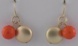 Rose and Gold Spheres Earrings