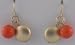 Rose and Gold Spheres Earrings
