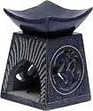 Natural Black Soapstone Aromatherapy Diffuser - Radiant Om Mantra Design - Warmer For Home Fragrance or Essential Oils