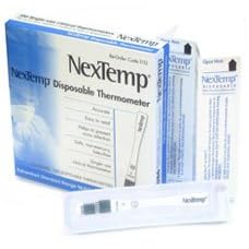 NexTemp Single Use Disposable Thermometers, 100 Box by 