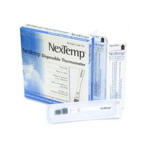 NexTemp Single Use Disposable Thermometers, 100 Box by NexTexp