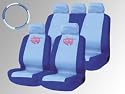 12 tlg. Schonbezug Sitzbezug Sweat Heart blau