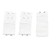 Women White 2 Rows Hook and Eye Tape Stretch Bra Strap Extenders