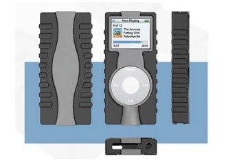 AccurianTM Dual-color Skin for Ipod  Nano (Black/gray)