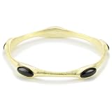 SHEILA FAJL Black Onyx 18k Gold-Plated Bangle