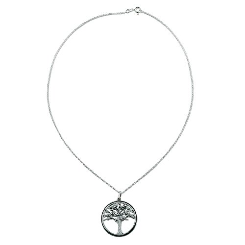 Sterling silver pendant necklace, ‘Joyous Jacaranda’ – Unique Mexican Sterling Silver Tree Necklace