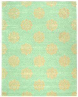 Safavieh Soho Collection SOH424A Handmade Turquoise New Zealand Wool Area Rug, 7 feet 6 inches by 9 feet 6 inches