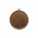Vintaj Natural Brass Large Blank Round Bamboo Bezel Pendant 21mm (1)