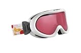  : Bolle Kids' Stoke Goggle,Shiny White Candy,Vermillon Lens