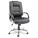 Alera Ravino Big & Tall Series High-Back Swivel/Tilt Leather Chair, Black