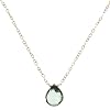Gold-Filled Faceted Green Amethyst Briolette Necklace, 17"