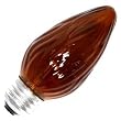 Club Pack of 25 Transparent Amber Flame E26 Base Replacement F15 Light Bulbs 25W