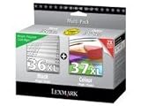Lexmark Tintenpatronen Kombipack Nr. 36XL schwarz und Nr. 37 farbig