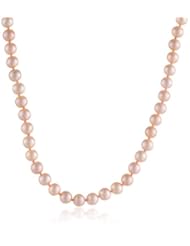 Pink Freshwater Cultured AA Quality Pearl Necklace with 14k Gold Clasp (6.5-7mm)
