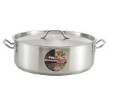 Winware Stainless Steel 30 Quart Brasier with Cover