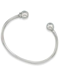 Sterling Silver Childrens Charm Cuff with Removable Ball End