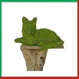 Eigenschaften tropical-world  / Gartenfigur liegende Katze Draht-Figur mit Moos