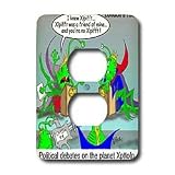 Londons Times Funny Society Cartoons - Alien Political Debates - Light Switch Covers - 2 plug outlet cover