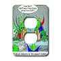 Londons Times Funny Society Cartoons - Alien Political Debates - Light Switch Covers - 2 plug outlet cover