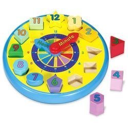 Melissa & Doug Wooden Shape Sorting Clock
