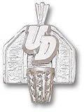 Dayton Flyers Solid Sterling Silver ''UD'' Backboard Pendant