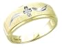 14kt Yellow Gold Men's Diamond Faith Ring