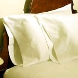 100% Cotton Hazel 500 Thread Count Solid Sateen Bed Sheet Set Ecru King