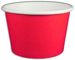 Red Ice Cream Cups 16 oz - 50 count