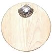 Wood Scallop Cheese Cutting Board 13"D