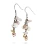 Natural Stones and Freshwater Pearl Sterling Silver Earrings