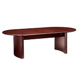 Figured Mahogany Racetrack Conference Table 96 x 48