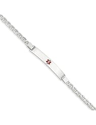 14k White Gold Medical Jewelry Bracelet