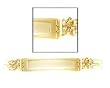 Men's 14k Yellow Gold Figaro ID Bracelet 8 1/2"