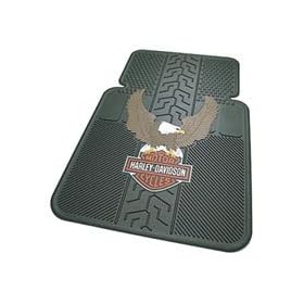PlastiColor 140 Harley-Davidson Eagle And Shield Style Universal-Fit Molded Front Floor Mats - Set of 2