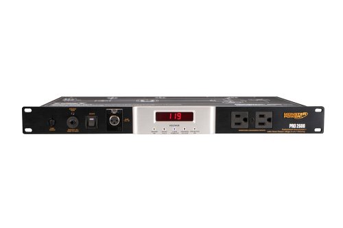 Monster MPP 2600 HC Pro PowerCenter with Clean Power Stage 2 v.2.1 Circuitry 10 Surge Protected Outlets, 1 RU Tall