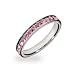 Eve's Addiction Alexandrite CZ Sterling Silver Stackable Eternity Band