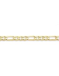 10k Yellow Gold 7in Light Figaro Chain Bracelet. Metal Wt- 8.63g