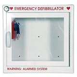 Alarmed AED Defibrillator Wall Mounted Storage Cabinet Free Shipping